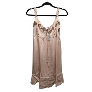 American Eagle Ruffle Plaid Mini Dress- Size Small